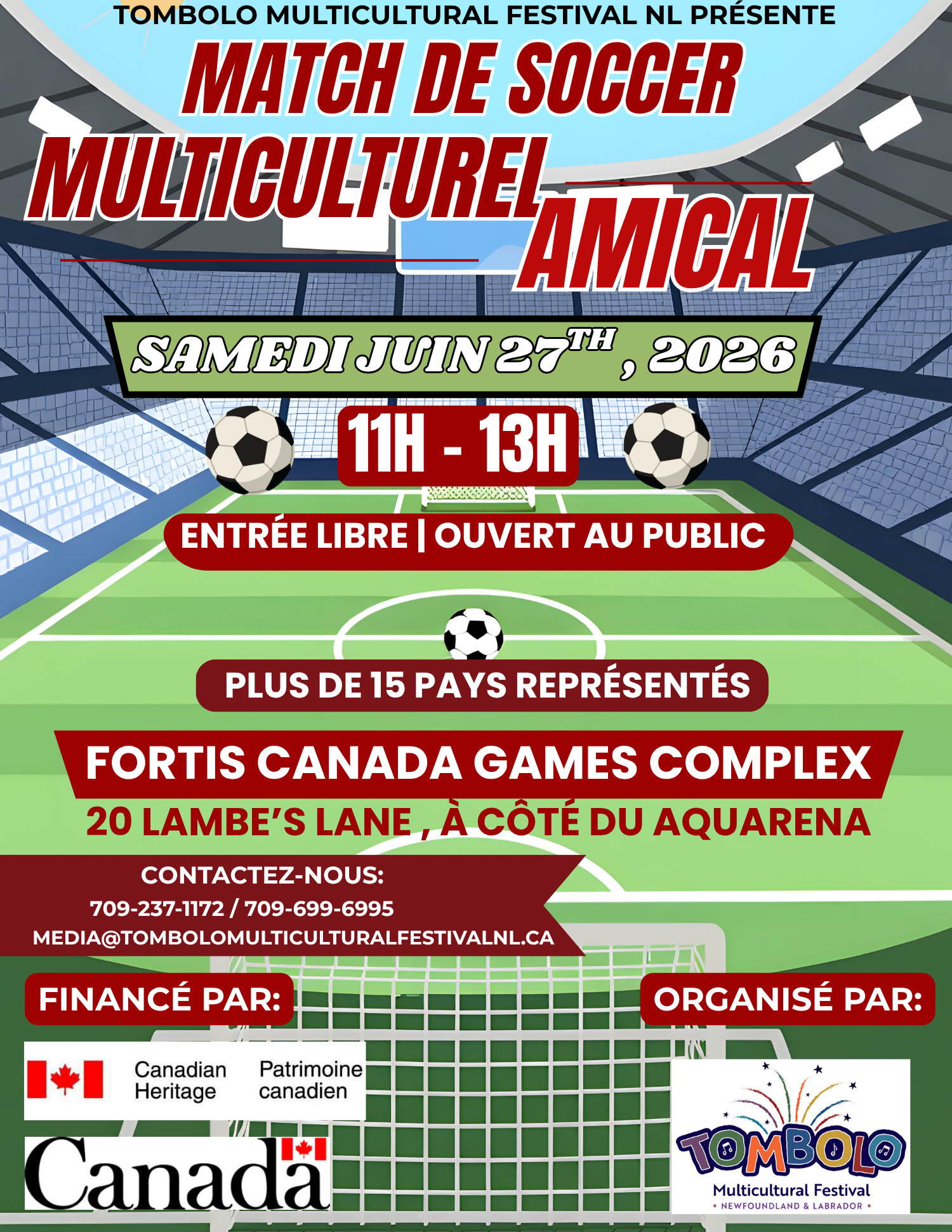 Multicultural Soccer Match - French poster